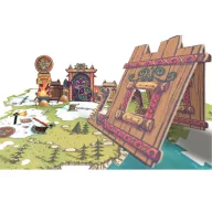 Djeco Arty Toys Barbárok birodalma óriás puzzle 15 darabos készlet színes dobozban