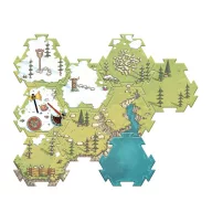 Djeco Arty Toys Barbárok birodalma óriás puzzle 15 darabos készlet színes dobozban