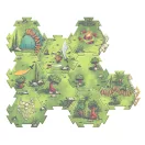 Djeco Arty Toys Bestiák birodalma 18 darabos óriás puzzle színes illusztrációval