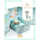 Djeco Tinyly kék apró szoba miniatűr berendezéssel és részletgazdag illusztrációkkal