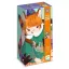 Djeco Pio a kis varázsló 36 darabos óriás puzzle illusztrált tárolódoboza lila varázslókalapos rókafigurával