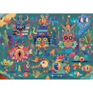 Djeco Wizzy Puzzle Szörny parti 50 darabos kirakó függőleges díszdoboza