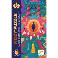 Djeco Wizzy Puzzle Szörny parti 50 darabos kirakó függőleges díszdoboza