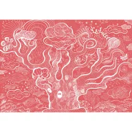 Djeco Elvarázsolt fa 100 darabos varázs puzzle illusztrált piros-fehér díszdoboza