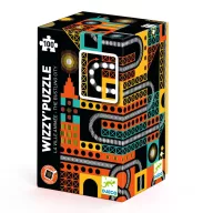 Djeco Városi nyüzsgés varázs puzzle 100 darabos függőleges díszdoboza