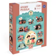 Djeco Pinokkió 54 darabos mese puzzle doboza a Pinocchio felirattal