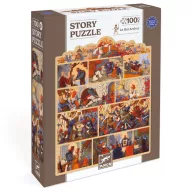 Djeco Artúr király 100 darabos mese puzzle illusztrált díszdoboza