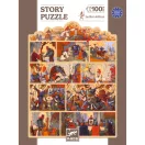 Djeco Artúr király 100 darabos mese puzzle doboza képregényszerű jelenetekkel