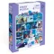 Djeco A szépség és a szörnyeteg 100 darabos mese puzzle lila doboza