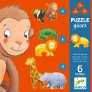 Djeco Marmoset és barátai progresszív óriás puzzle dobozának elölnézete