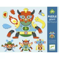 Djeco SzörnyElek Barbazul 39 darabos óriás puzzle doboza a cserélhető elemekkel és szörnyekkel
