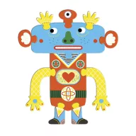 Djeco SzörnyElek Barbazul 39 darabos óriás puzzle doboza a cserélhető elemekkel és szörnyekkel