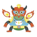 Djeco SzörnyElek Barbazul 39 darabos óriás puzzle cserélhető elemekkel és színes szörnyfigurákkal