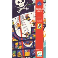 Djeco Kalózhajó 36 darabos óriás puzzle piros színű doboza