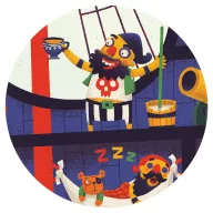 Djeco Kalózhajó 36 darabos óriás puzzle piros színű doboza