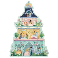 Djeco Óriás hercegnős kastélytorony 36 darabos puzzle színes díszdoboza