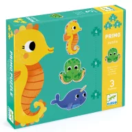 Djeco Primo puzzle A tengerben 4-6-9 darabos készlet tengeri állatos grafikával