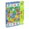 Djeco Dzsungelben 1-10-ig megfigyelő puzzle 54 darabos doboza színes állatfigurákkal