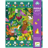 Djeco erdőben megfigyelő puzzle 54 darabos doboza színes illusztrációval