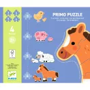 Djeco Primo puzzle A farmon 3-4-5-6 darabos készlet állatos illusztrációkkal