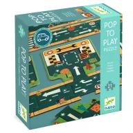 Djeco Óriás puzzle Utak irányok 21 darabos készlet dobozban