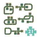 Djeco Óriás puzzle Utak irányok 21 darabos készlet dobozban