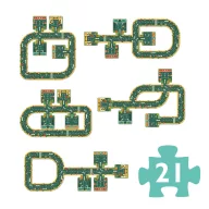 Djeco Óriás puzzle Utak irányok 21 darabos készlet dobozban