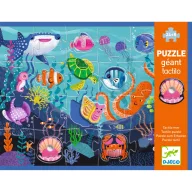 Djeco Taktilo sea óriás tapintós tengerlakók puzzle kék színű doboza