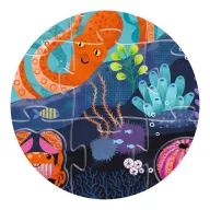 Djeco Taktilo sea óriás tapintós tengerlakók puzzle kék színű doboza