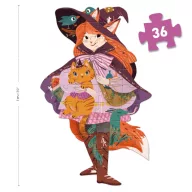 Djeco Lili a kis boszorka 36 darabos óriás sziluett puzzle doboza