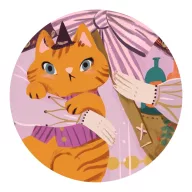 Djeco Lili a kis boszorka 36 darabos óriás sziluett puzzle doboza