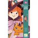 Djeco Lili a kis boszorka 36 darabos óriás sziluett puzzle doboza