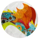 Djeco Leon a sárkány 58 darabos óriás puzzle doboza tűzköpő zöld sárkányfej ábrázolással