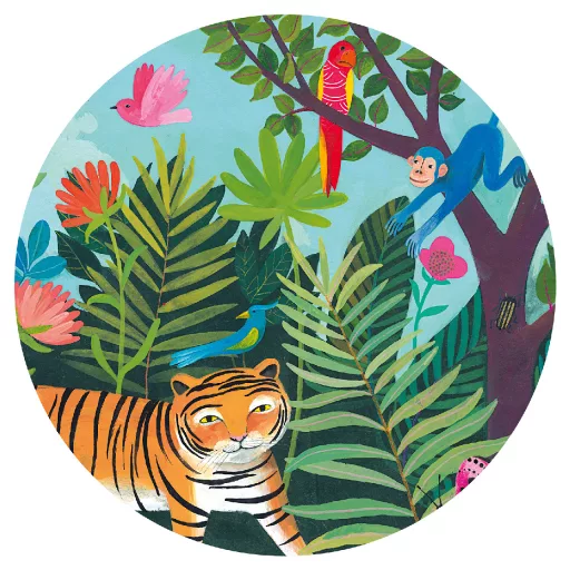 Djeco Formadobozos puzzle - A tigris sétája - The tiger's walk