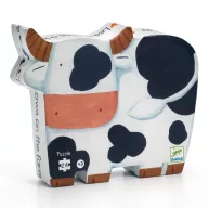   Djeco Formadobozos puzzle - Bocik és tehenek, 24 db-os - The cows on the farm