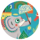 Djeco Elefánt és barátai 24 darabos formadobozos puzzle elefánt alakú tárolóval