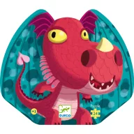  Djeco Formadobozos puzzle - Cuki sárkány, 24 db-os - Edmond the dragon