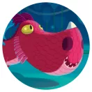 Djeco Edmond the dragon 24 darabos formadobozos puzzle sárkány alakú tárolódobozban