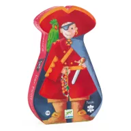 Djeco Kalózok kincse 36 darabos formadobozos puzzle kalóz alakú különleges doboza
