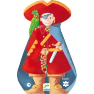   Djeco Formadobozos puzzle - Kalózok kincse, 36 db-os - The pirate and his treasure