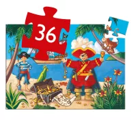   Djeco Formadobozos puzzle - Kalózok kincse, 36 db-os - The pirate and his treasure