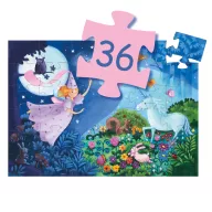   Djeco Formadobozos puzzle - Tündér és az egyszarvú, 36 db-os - The fairy and the unicorn