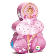   Djeco Formadobozos puzzle - Balerina virággal, 36 db-os - The ballerina with the flower