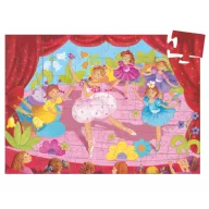 Djeco Balerina virággal 36 darabos formadobozos puzzle rózsaszín tütüs balerinát ábrázoló díszdobozban