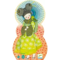 Djeco Kokesi baba formadobozos puzzle japán mintás sziluettdobozának elölnézete