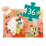 Djeco Kokesi baba formadobozos puzzle japán mintás sziluettdobozának elölnézete