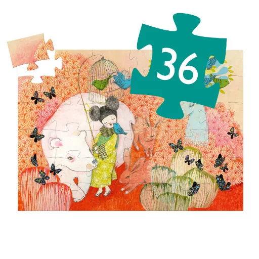 Djeco Formadobozos puzzle - Kokesi baba, 36 db-os - Kokeishi