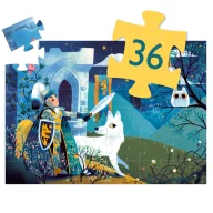 Djeco Telihold lovagja formadobozos puzzle lovag alakú díszdobozban