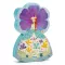 Djeco Tavasz hercegnő 36 darabos puzzle hercegnő alakú díszdobozának elölnézete