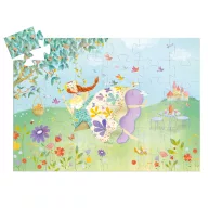 Djeco Tavasz hercegnő 36 darabos puzzle hercegnő alakú díszdobozának elölnézete